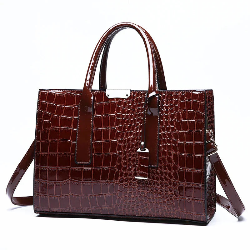 New York Krokodil-Prägung Handtasche