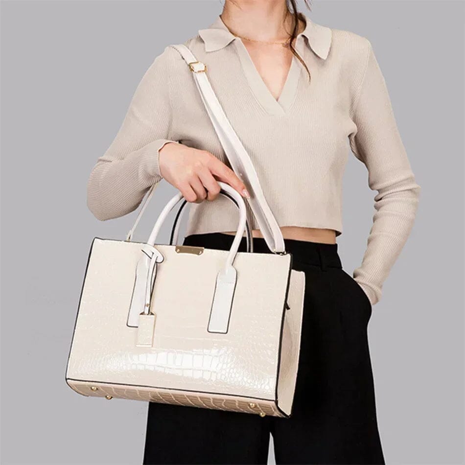 New York Krokodil-Prägung Handtasche