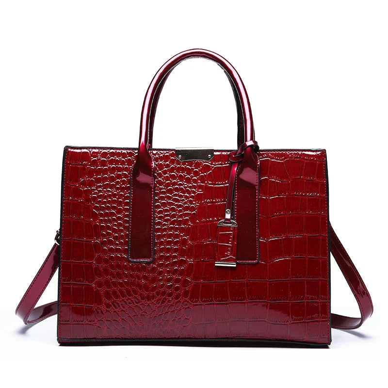 New York Krokodil-Prägung Handtasche