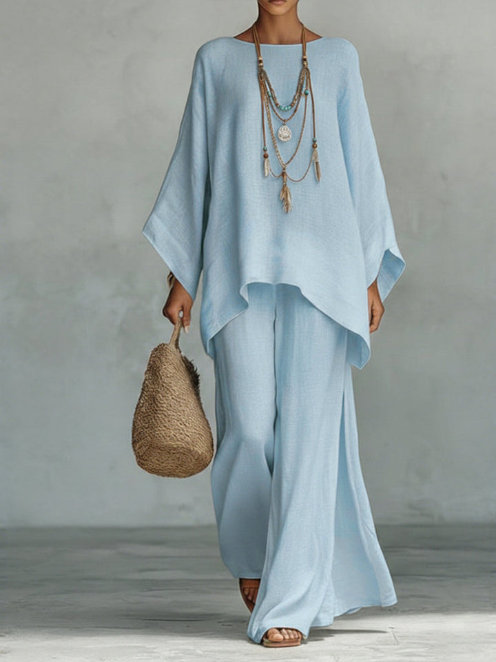 Celine™ | Schickes Leinen-Zweiteiler-Ensemble