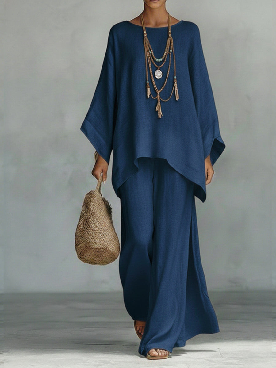 Celine™ | Schickes Leinen-Zweiteiler-Ensemble