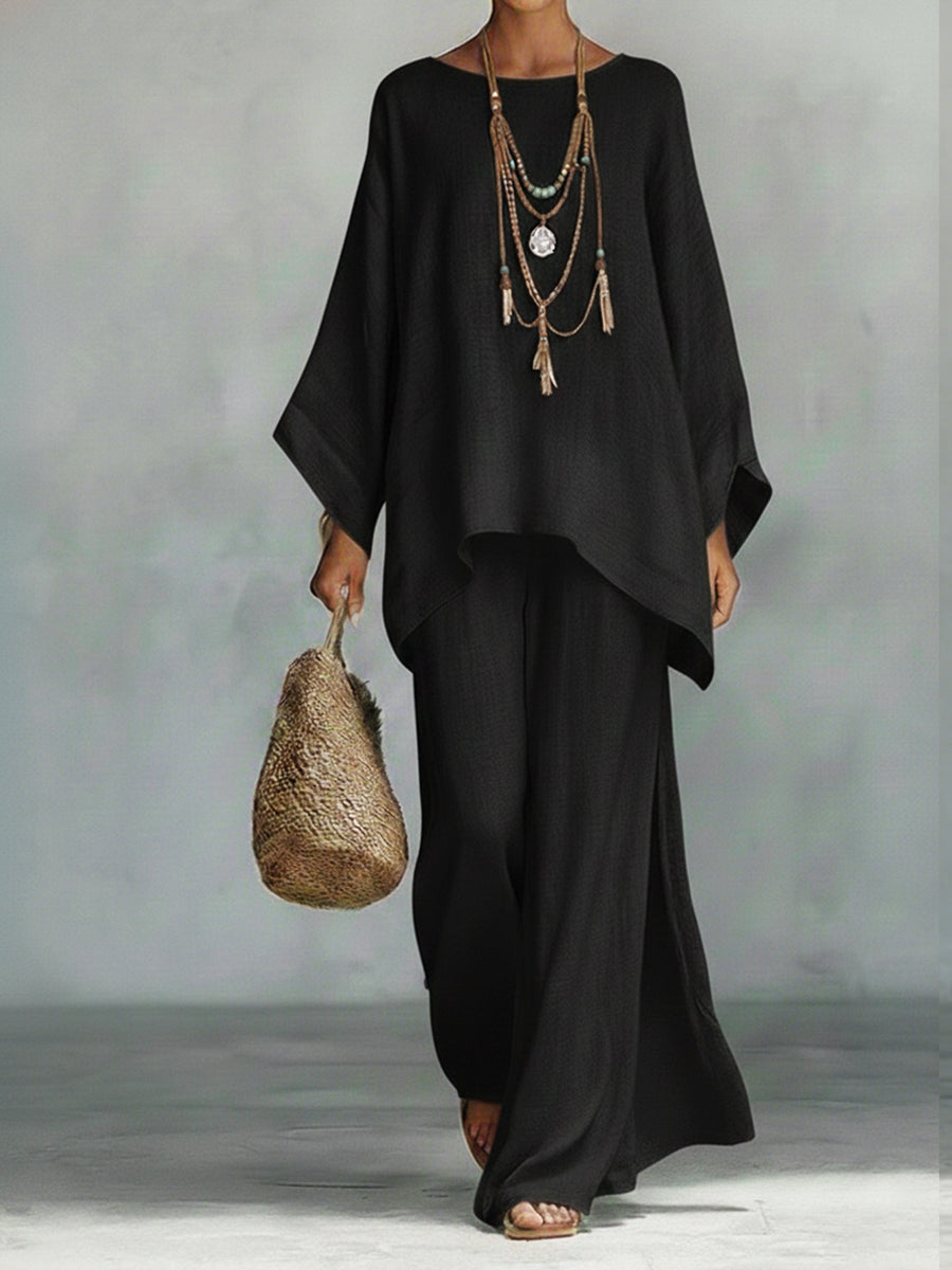 Celine™ | Schickes Leinen-Zweiteiler-Ensemble