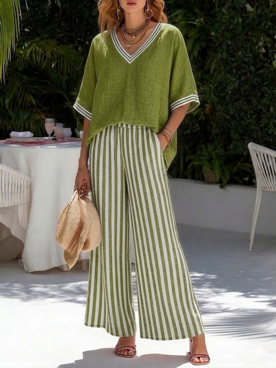 Alira Gestreiftes Zweiteiliges Set