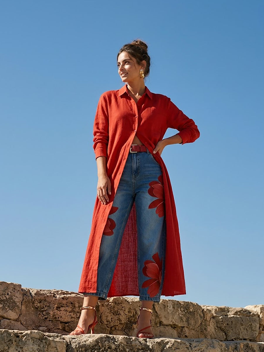 Sophia - Elegante Blumenhose