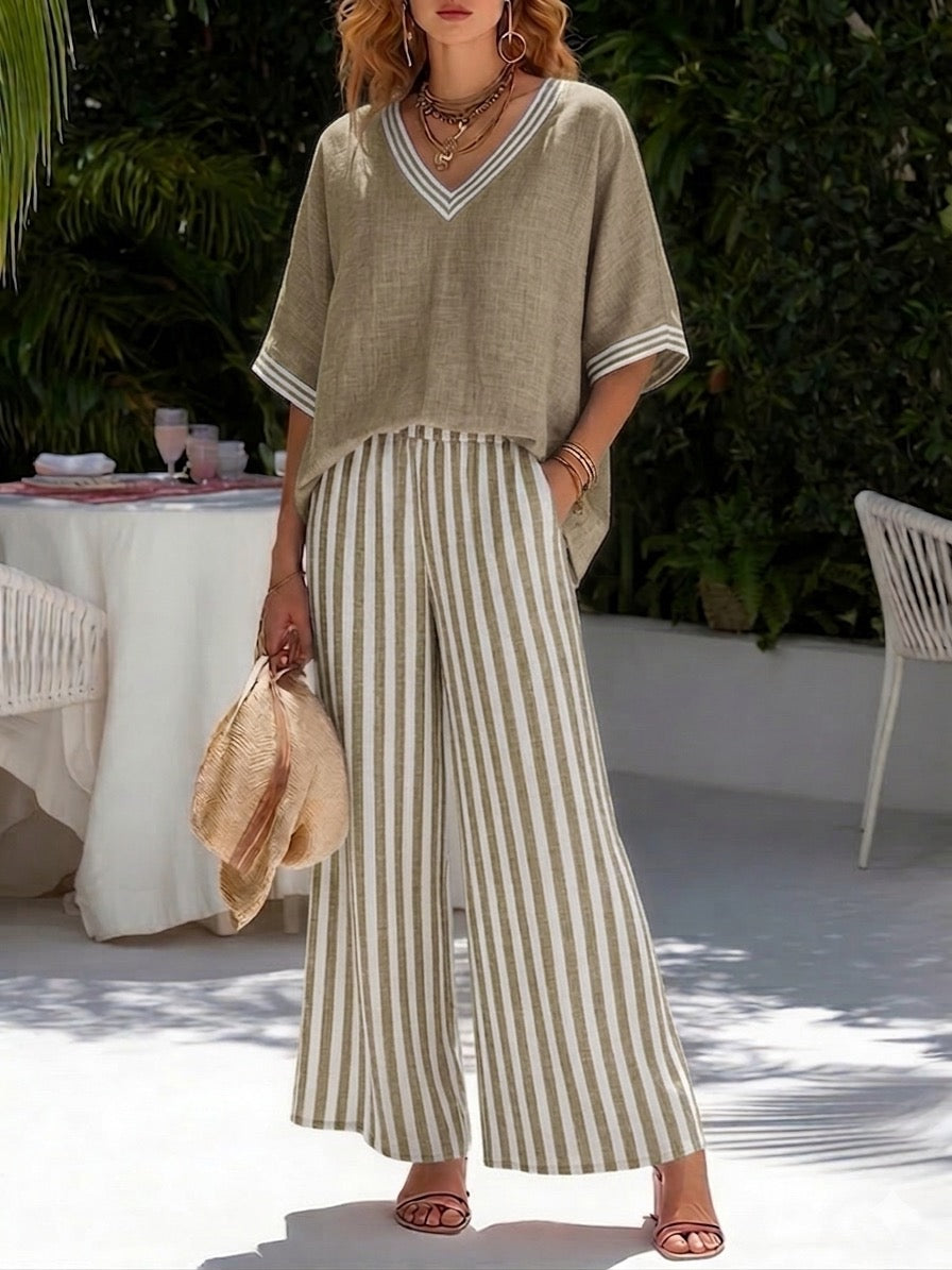 Alira Gestreiftes Zweiteiliges Set