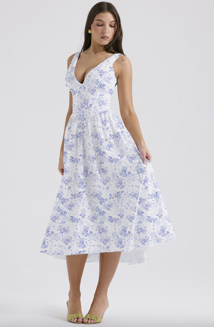 Aeliana - Elegantes, schmeichelhaftes Sommerkleid
