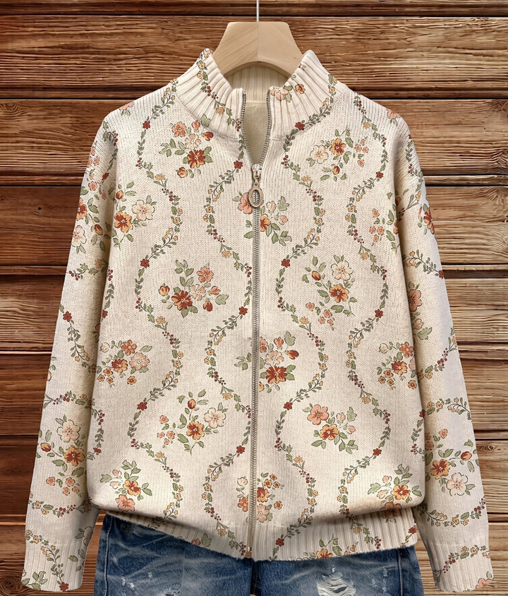 Perséfone | Cárdigan de mujer con estampado floral
