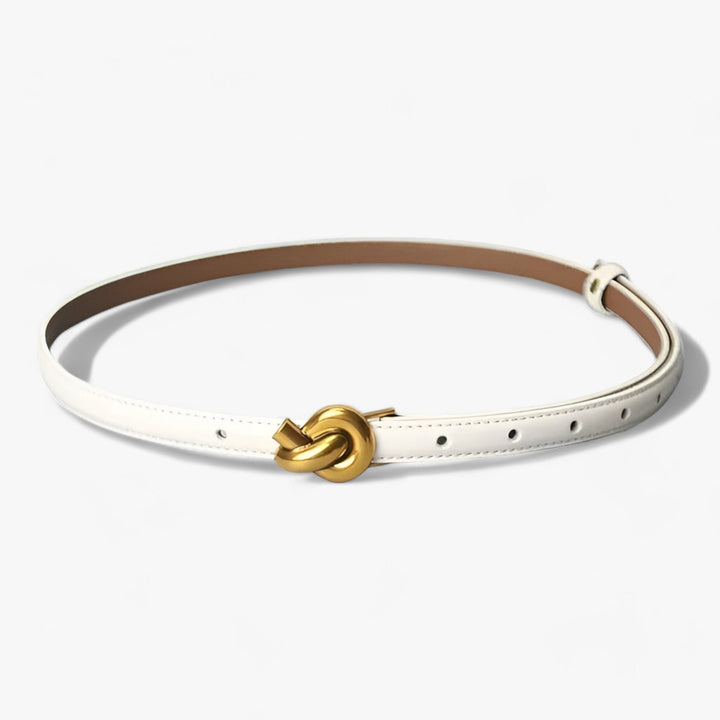 Damen Ledergürtel mit Knoten-Schnalle