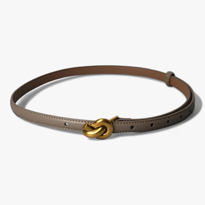 Damen Ledergürtel mit Knoten-Schnalle