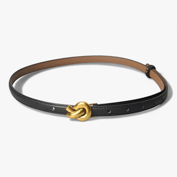 Damen Ledergürtel mit Knoten-Schnalle