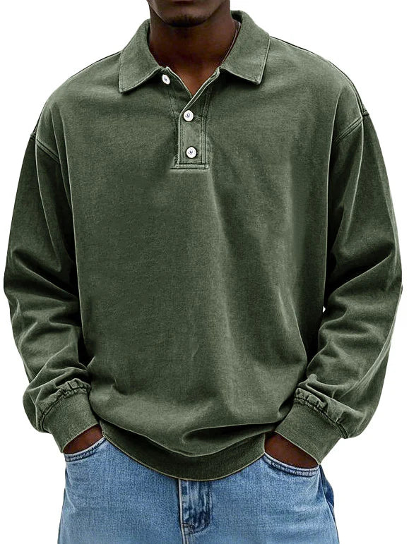 William™ - Vintage Langarm-Polo