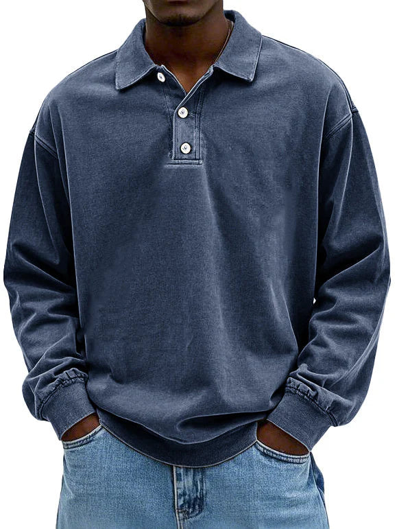 William™ - Vintage Langarm-Polo