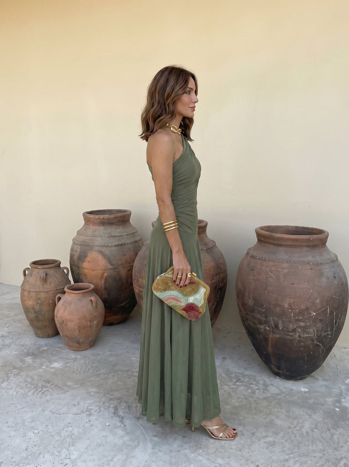 Toledo | Damen Off-Shoulder Maxikleid