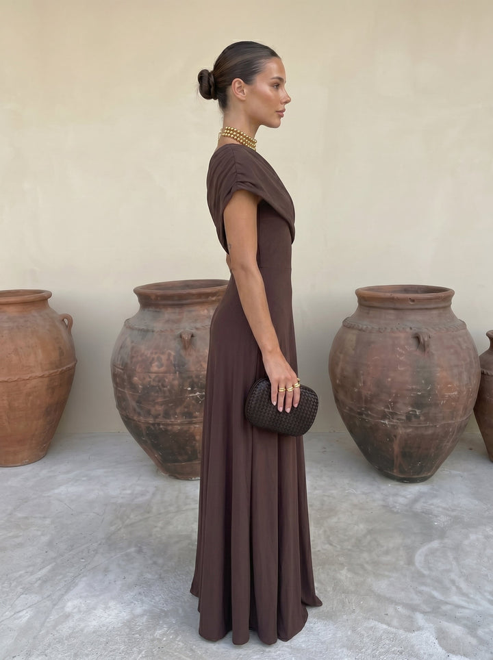 Toledo | Damen Off-Shoulder Maxikleid