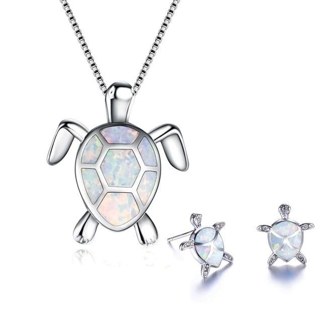 Opal Schildkröte Schmuckset