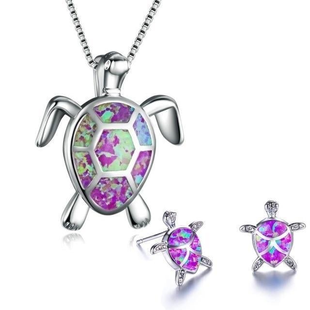 Opal Schildkröte Schmuckset