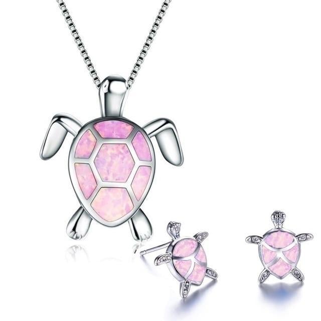 Opal Schildkröte Schmuckset