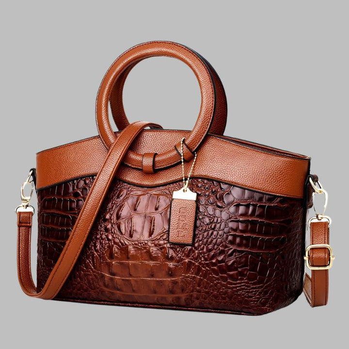 Alfrida | Elegante Handtasche mit anspruchsvoller Krokodil-Prägung
