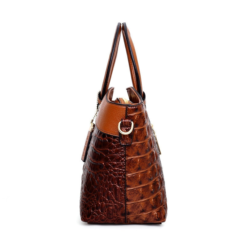 Alfrida | Elegante Handtasche mit anspruchsvoller Krokodil-Prägung