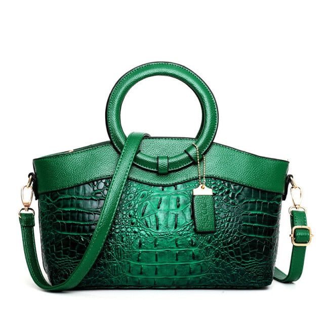 Alfrida | Elegante Handtasche mit anspruchsvoller Krokodil-Prägung