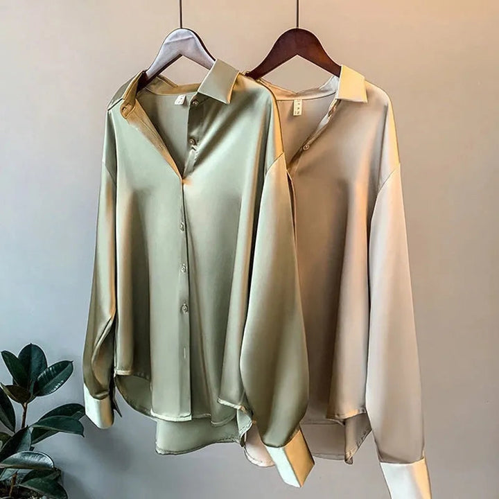 Ben - Satin Hemd Für Frauen