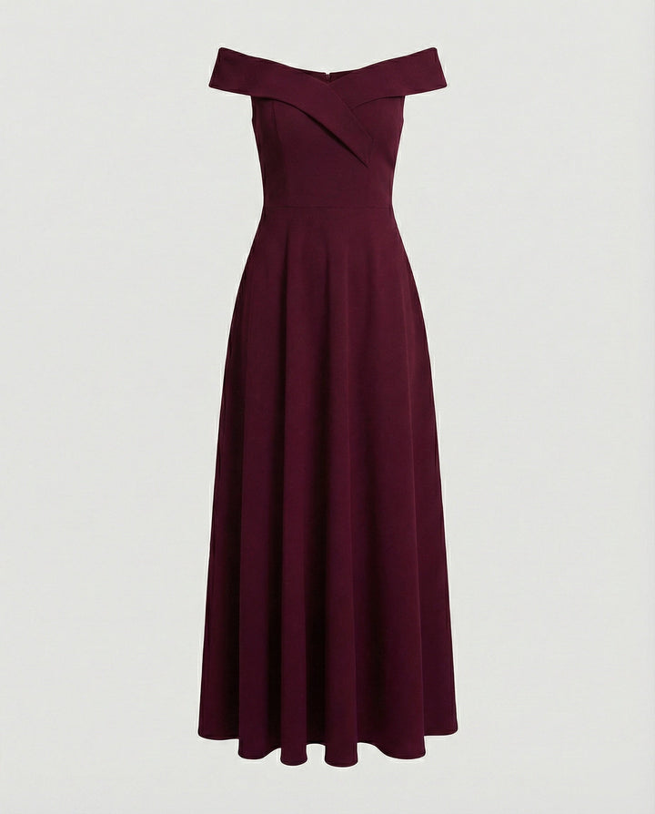 Lana | Damen Off-Shoulder Maxikleid