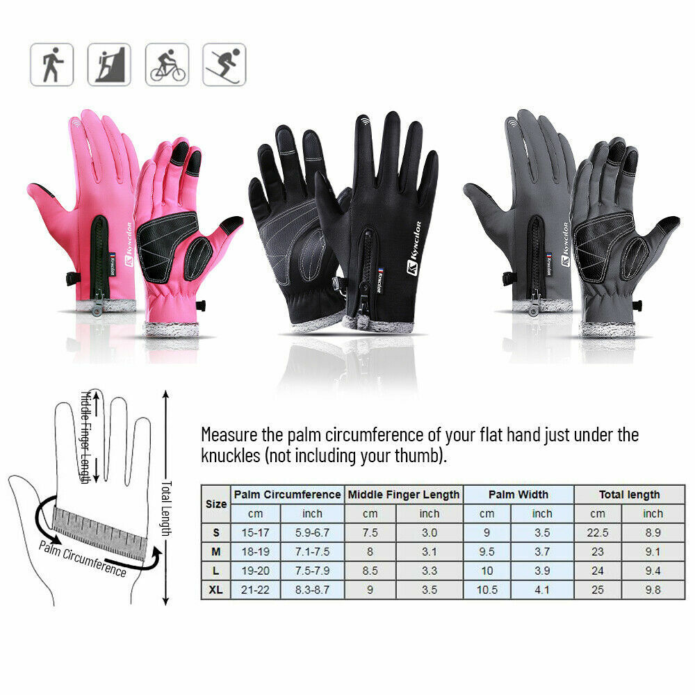 Touchscreen-Handschuhe mit rutschfestem Material, wasserdicht und winddicht