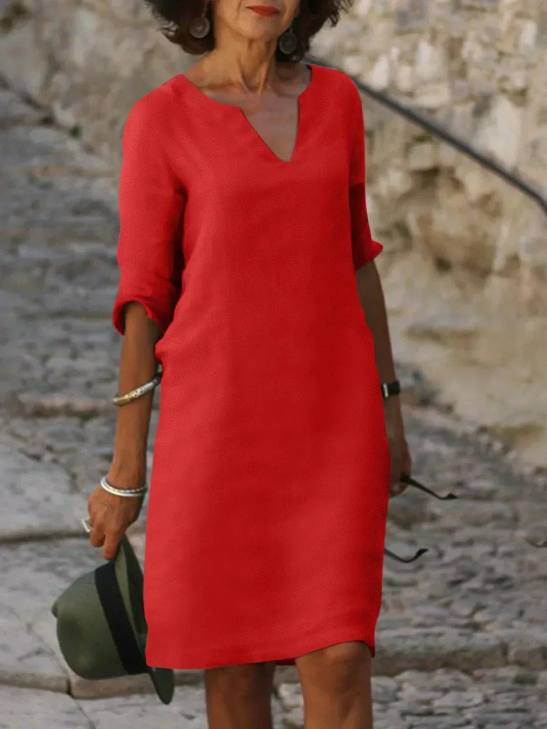 Josette™ - Elegantes Kleid mit V-Ausschnitt