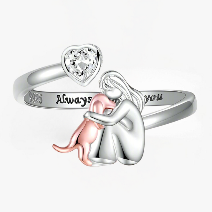 Anne™ - Ring mit Hundemotiv (Rosa)