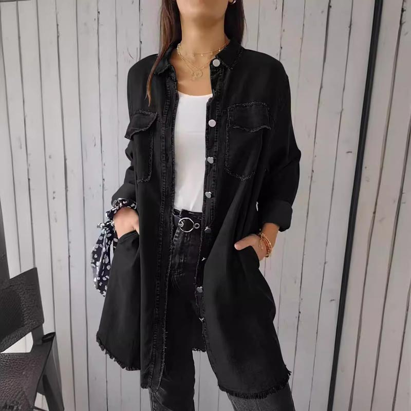 Deandra™ - Oversized Denim-Hemd