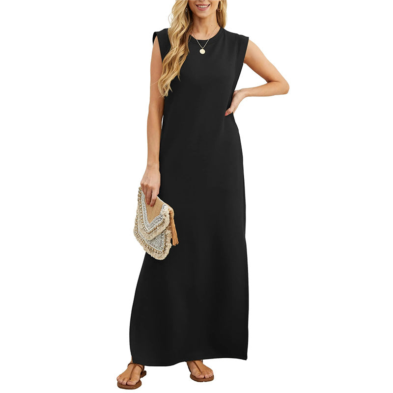 Maliya - Ärmelloses lässiges Maxikleid