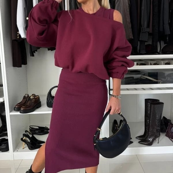 Martina - Sweatshirt Und Ärmelloses Kleid Für Frauen