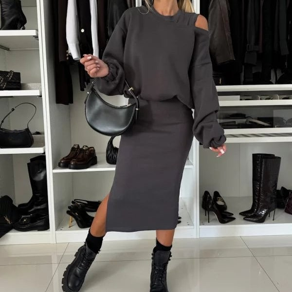 Martina - Sweatshirt Und Ärmelloses Kleid Für Frauen