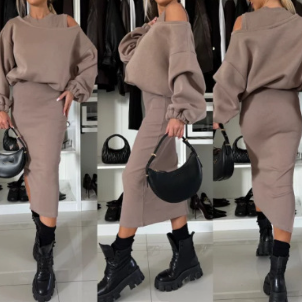 Martina - Sweatshirt Und Ärmelloses Kleid Für Frauen