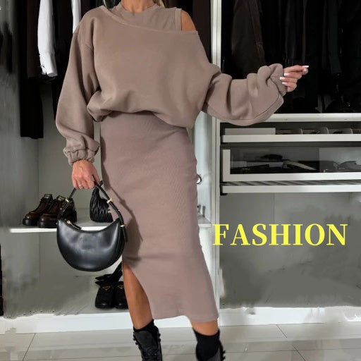 Martina - Sweatshirt Und Ärmelloses Kleid Für Frauen