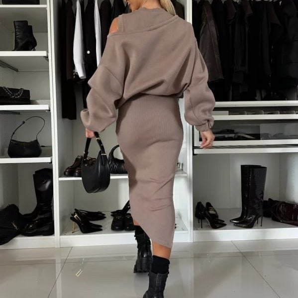 Martina - Sweatshirt Und Ärmelloses Kleid Für Frauen
