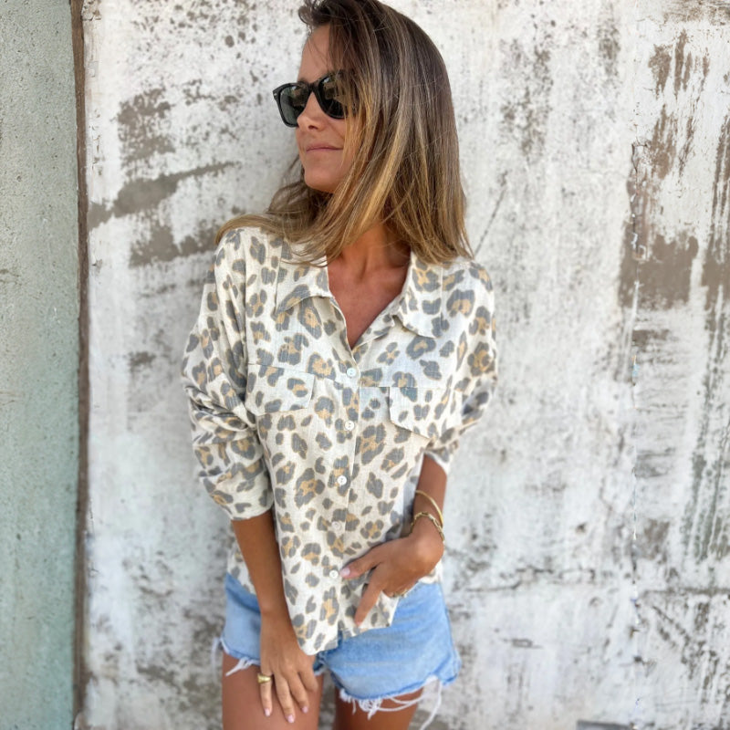 Leely™ - Damen Langarmshirt mit Print