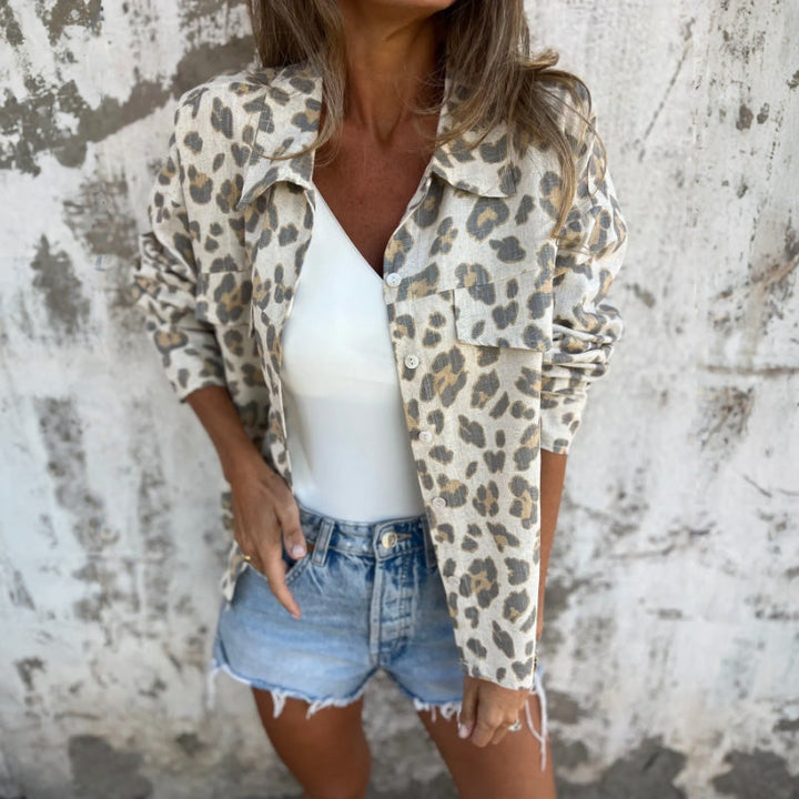 Leely™ - Damen Langarmshirt mit Print