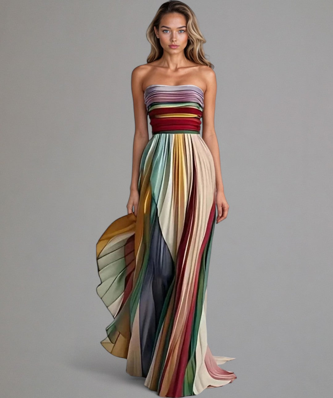 Flora™ - Ärmelloses farbenfrohes Kleid