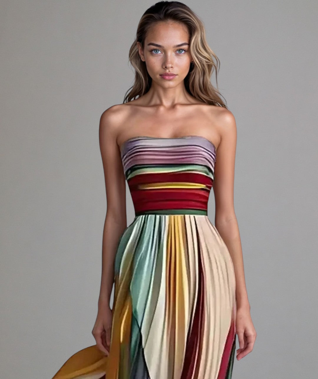 Flora™ - Ärmelloses farbenfrohes Kleid