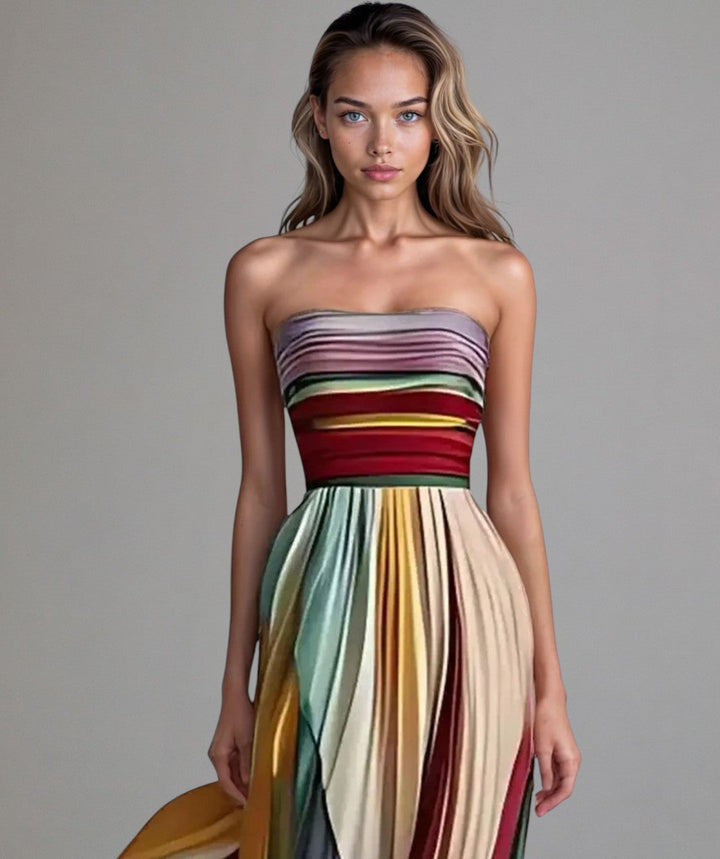 Flora™ - Ärmelloses farbenfrohes Kleid
