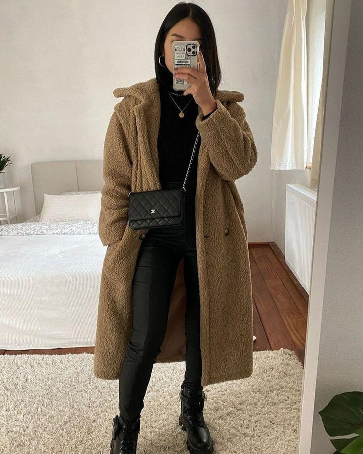Zoe - Langer Teddymantel