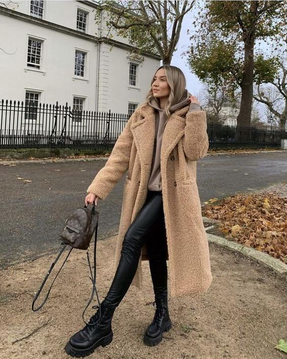 Zoe - Langer Teddymantel