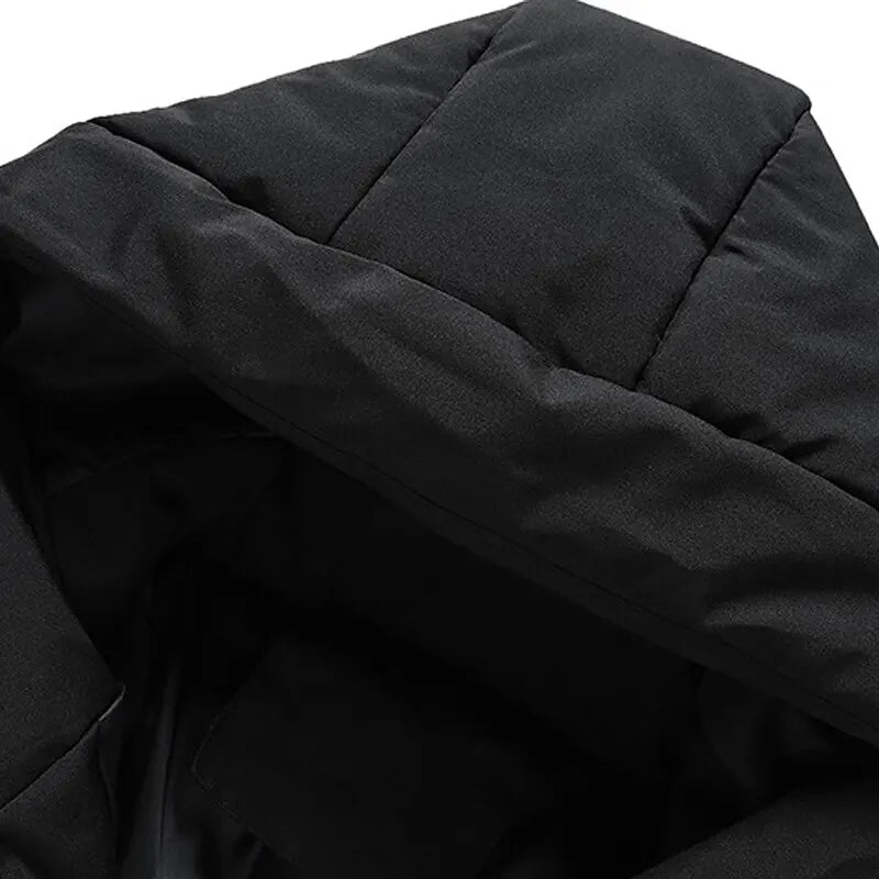 Herren Kapuzen-Winterjacke mit Taschen und Kordelzug