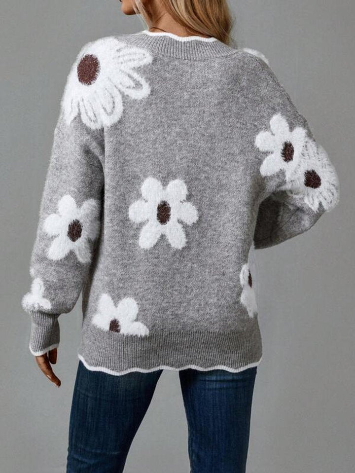 Camila | Maglione da donna a maniche lunghe con scollo a V